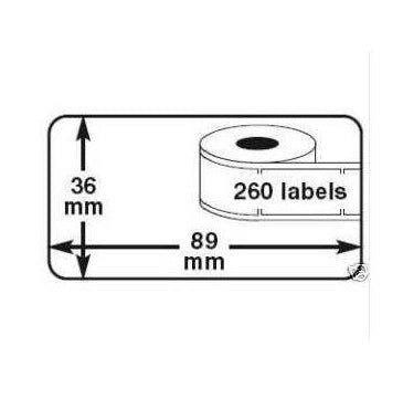 Klika - Thermo-etiketten 36x89mm 260 per rol - 30 stuks