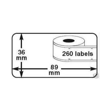 Klika - Thermobezeichnungen 36x89mm 260 pro Rolle - 30 Stück