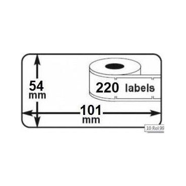 Klika - Thermobezeichnungen 54x101mm 220 pro Rolle - 20 Stück