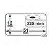 Klika - Étiquettes thermiques 50x12mm 220 par rouleau 20 pièces