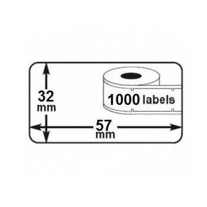 Klika -  Thermo-etiketten 57x32mm afneembaar 1000