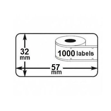 Klika - Etiquettes thermiques 57x32mm amovibles 1000 8 pièces