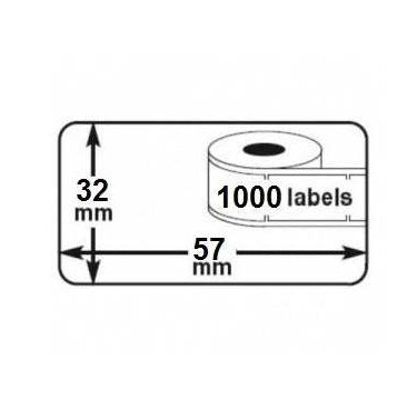 Klika - Etiquettes thermiques 57x32mm amovibles 1000 8 pièces
