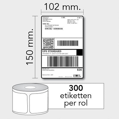 Klika - Thermo-etiketten 102x150 kern 25 permane