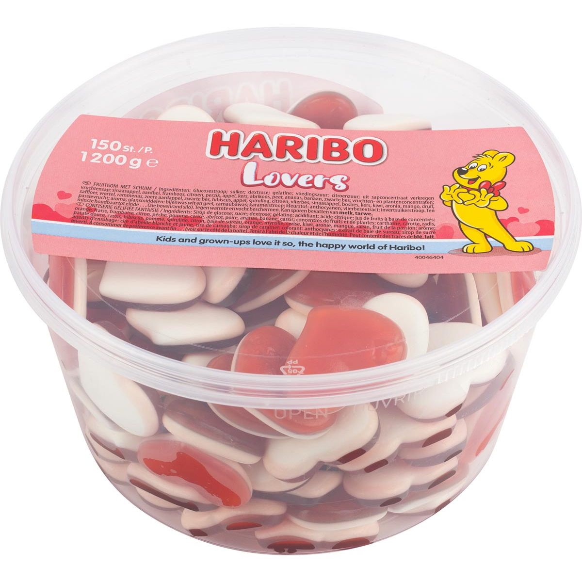 Haribo - Lovers snoepgoed, pot van 150 stuks