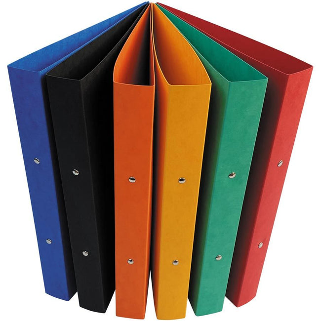 Bronyl -   ringmap, voor ft A4, uit glanskarton, 2 ringen van 25 mm, geassorteerde kleuren