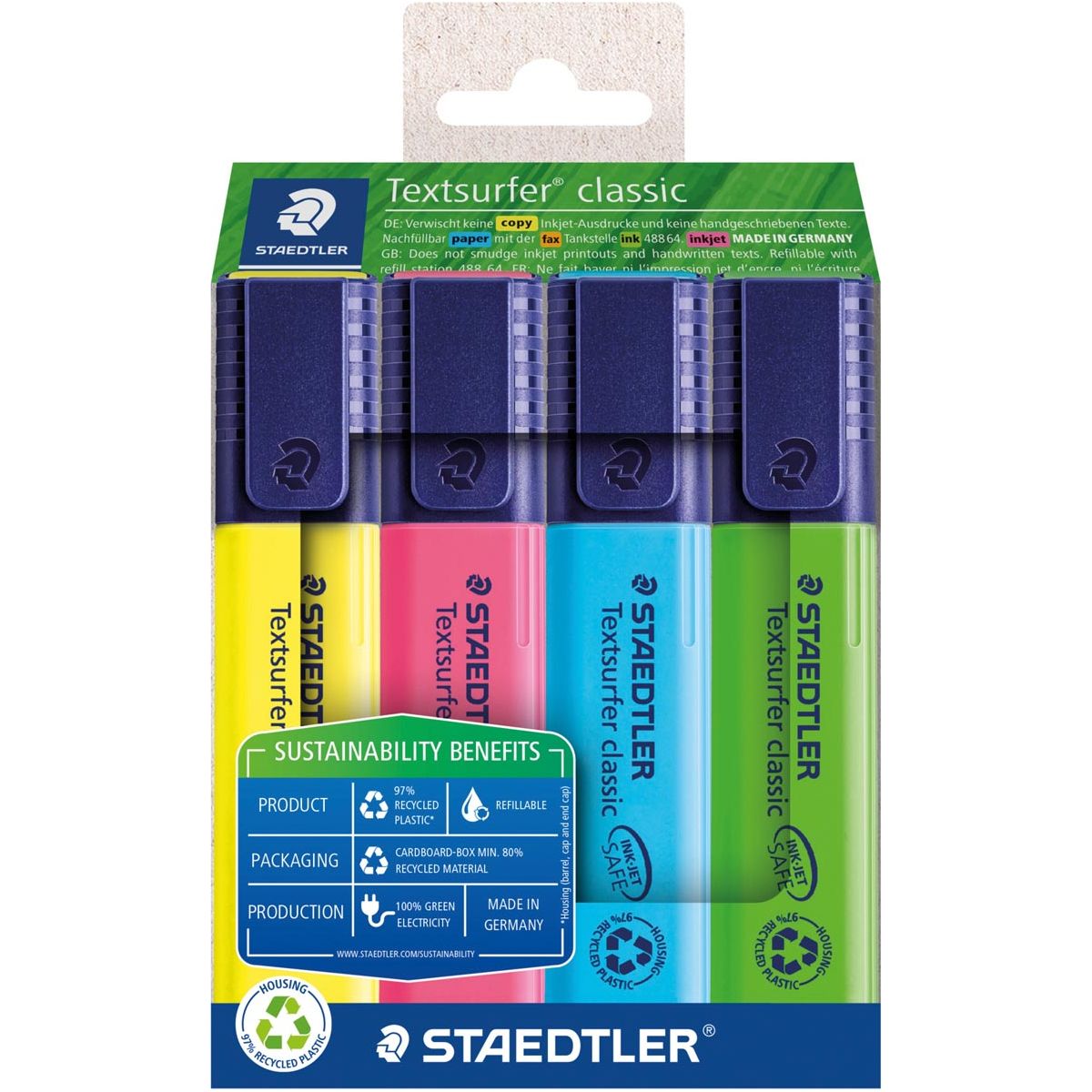 Staedtler - Markierungsmarker -Texteklassiker, 4 -Stück Penny