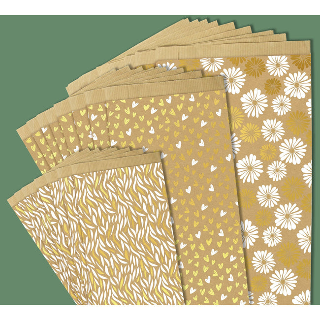 Clairefontaine -  Cadeauzak  16x30x5 kraft harten 50st