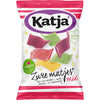 Katja -   Zure Matjes snoep, mix van aardbei-, appel-, banaan- en cassissmaak, zak van 250 g