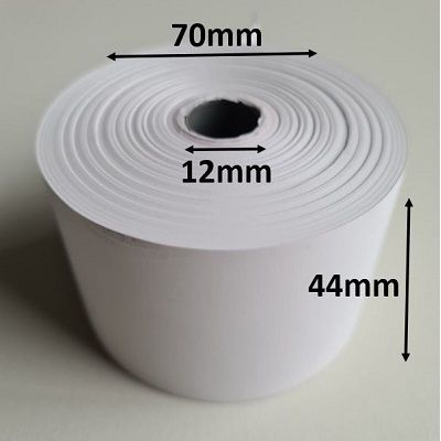 Klika - Rouleau thermique 44x70x12 mm blanc sans BPA 90 pièces