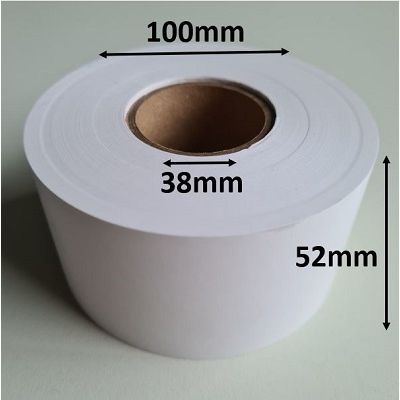 Klika - Rouleau thermique 52x100x38 mm blanc sans BPA 40 pièces