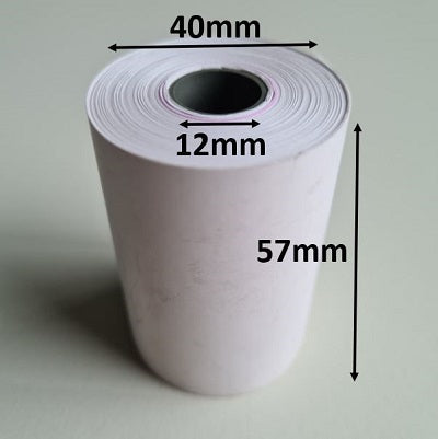 Klika - Rouleau thermique 57x40x12 mm blanc sans BPA