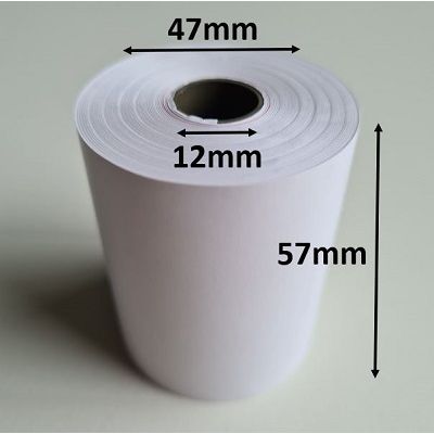 Klika - Rouleau thermique 57x47x12 mm blanc sans BPA 180 pièces