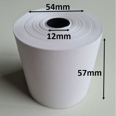 Klika - Rouleau thermique 57x54x12 mm blanc sans BPA 130 pièces