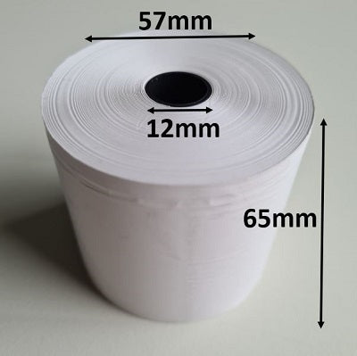 Klika - Rouleau thermique 57x65x12 mm blanc sans BPA 90 pièces
