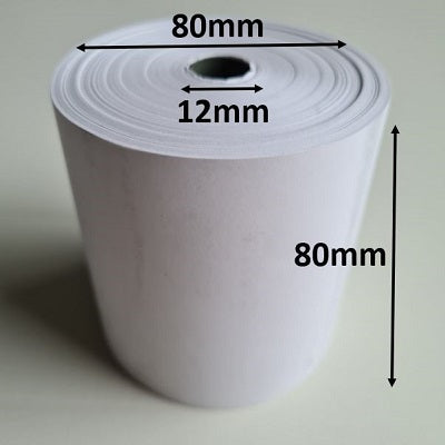 Klika - Rouleau thermique 80x80x12 mm blanc sans BPA 70 pièces