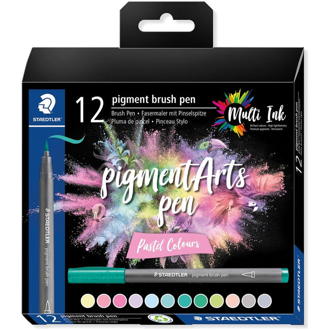 Staedtler - stylo à brosse à arts pigmentaires, 12 tarte Penny, couleurs de tél