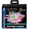 Staedtler - Stylo pinceau Pigment Arts, étui de 12 pièces, tél Colors