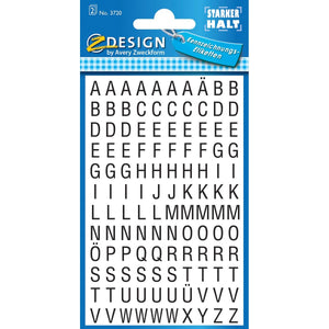 Avery Zweckform -  Etiketten cijfers en letters A-Z, 120 stuks, zwart op wit