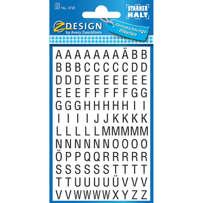 Avery Zweckform -  Etiketten cijfers en letters A-Z, 120 stuks, zwart op wit