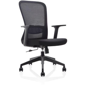Ohne Marke - Ergonomischer Bürostuhl, Kunststoffgestell, Schwarz, 2er-Set