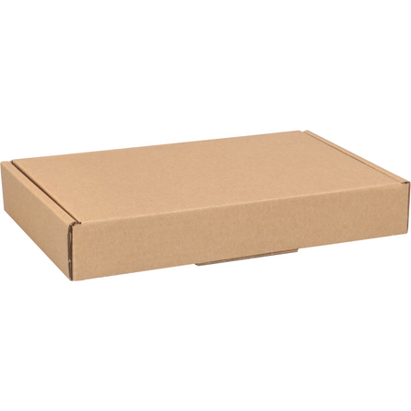 SendProof® - Boîte d'expédition | A6 | carton ondulé | 180x115x28mm | avec rabat | vague unique | marron | 50 pièces