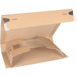 SENDOREPORE® - Buchverpackung | Golfkarton | 249x165x60mm | Braun | 25 Stücke