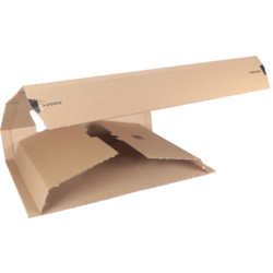 SENDOREPORE® - Buchverpackung | Golfkarton | 378x295x80mm | Braun | 25 Stücke