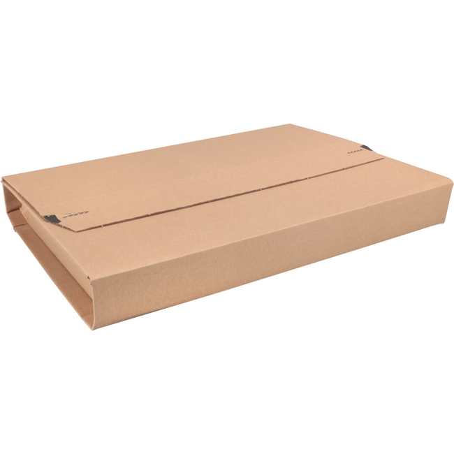 SENDOREPORE® - Buchverpackung | Golfkarton | 378x295x80mm | Braun | 25 Stücke