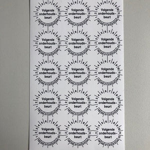 Klika -  Etiket 30mm volgende onderhou 15stuk