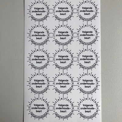 Klika - Etikett 30mm nächste Wartung 15 Stück