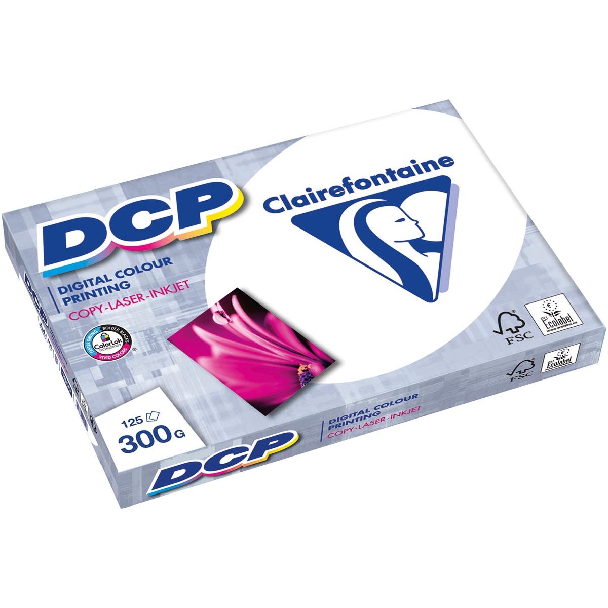 Clairefontaine - Papier de présentation DCP A4, 300 g, paquet de 125 feuilles