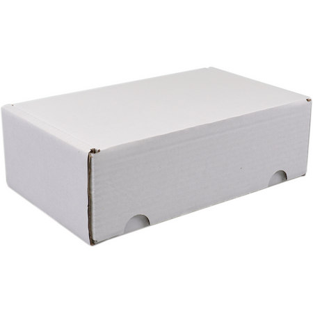 SendProof® - Boîte à colis postal | carton ondulé | 130x210x70mm | poinçonné | blanc | 25 pièces