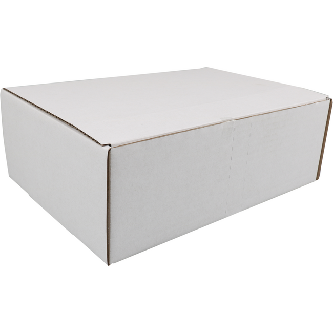 SendProof® - Boîte à colis postal | carton ondulé | 302x215x105mm | poinçonné | blanc | 25 pièces