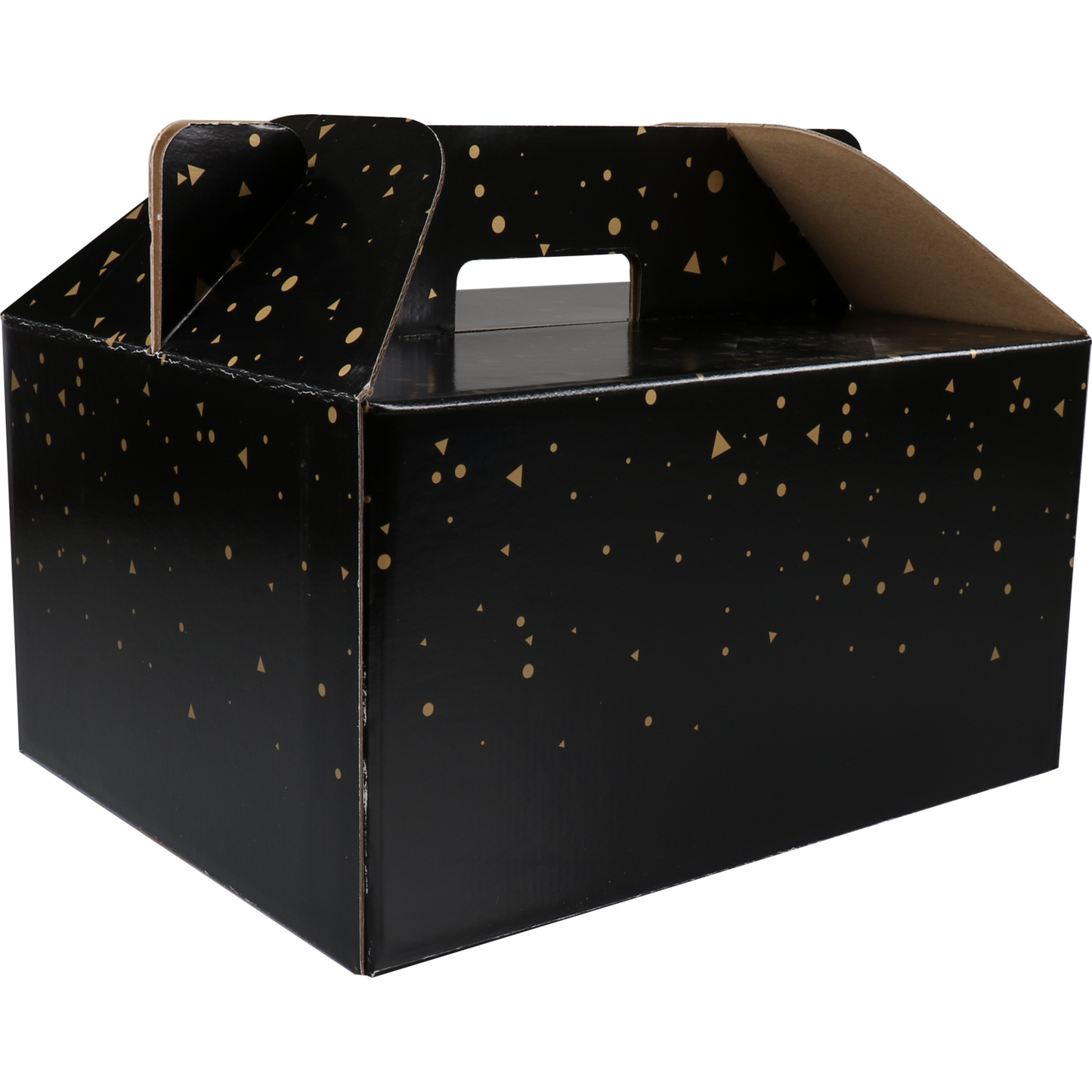 Klika - boîte de livraison de repas | Sparkling S | Cardboard de golf | 330x260x170mm | or noir 15 pièces