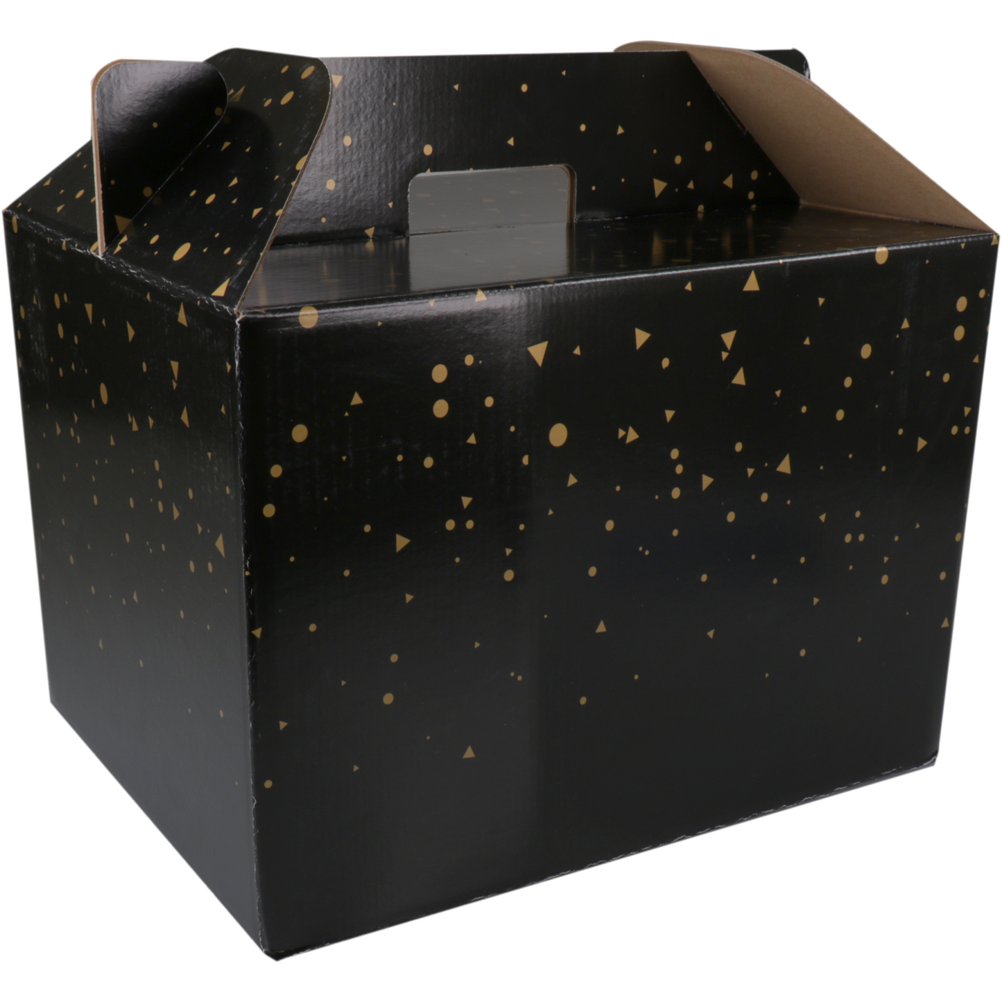 Klika -  Maaltijdbezorgbox | Sparkling s | golfkarton | 370x275x250mm | zwart/goud | 15 stuks