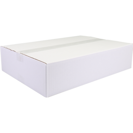 Klika - Amerikanische Faltschachtel | Wellpappe | 420x300x95mm | einzelne Welle | weiß | 25 Stück