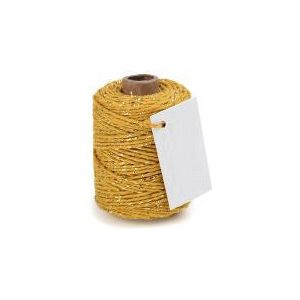 Cotton Cord Lurex Twist Katoen touw 50 meter oker/goud ø2mm