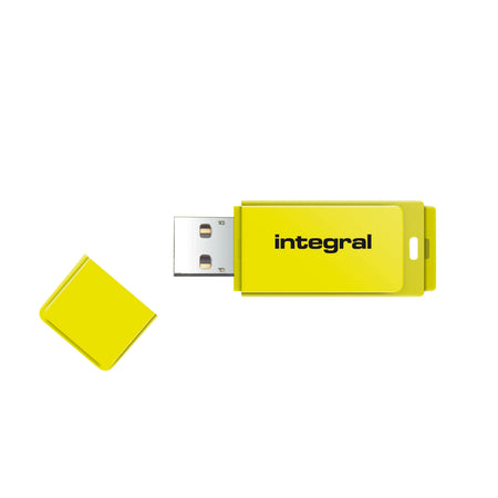 Integral - Clé USB 2.0 16Gb jaune fluo