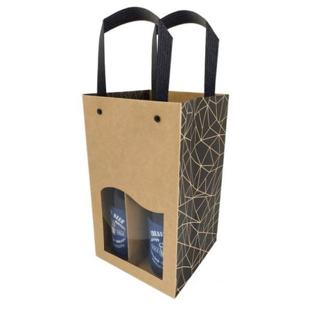 Emballage de bière, 4 bouteilles, écru 150+150x260mm (10 pièces)