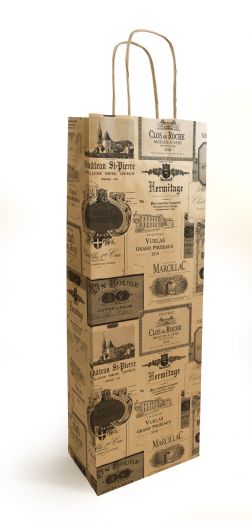 Timmers - Sachet bouteille de vin 1 bouteille 140+80x390mm Bar à vin (50 pièces)