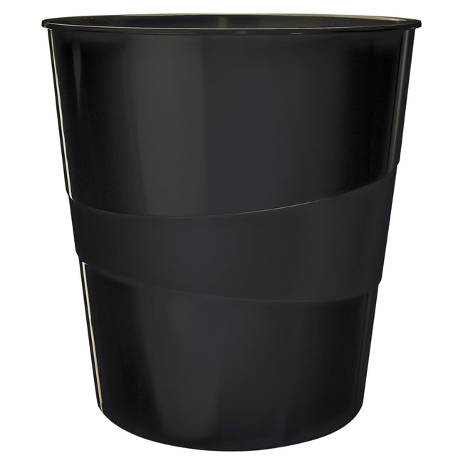 Leitz - Poubelle à papier WOW 15 litres noir | 6 pièces