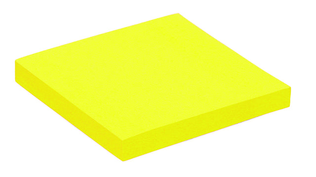Quantore - Bloc-notes 76x76mm jaune fluo 100 | 6 pièces