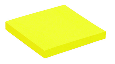 Quantore - Bloc-notes 76x76mm jaune fluo 100 | 6 pièces