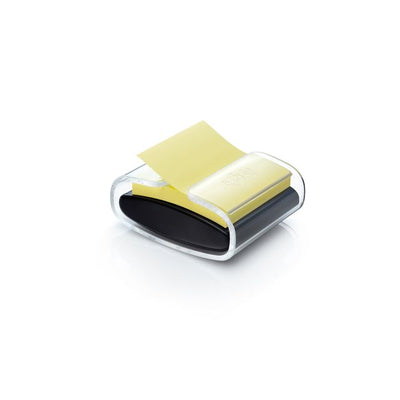 Post-it Super Sticky - Memopad Dispenser Pro pour Z-Notes 76x76mm avec notes transparent noir