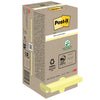 Post-it - Bloc mémo 654 76x76mm jaune pastel recyclé 16 pièces