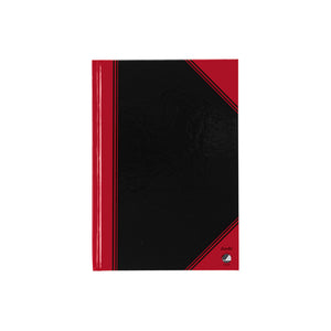 Bantex - Notizbuch schwarz/rot A5-Linie 70gr 96 Blatt | 6 Stück