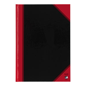 Bantex - Notizbuch schwarz/rot A4-Linie 70gr 96 Blatt