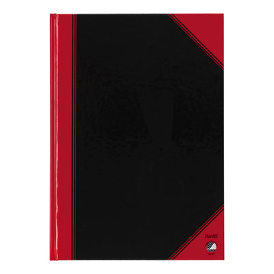 Bantex - Notizbuch schwarz/rot A4-Linie 70gr 96 Blatt