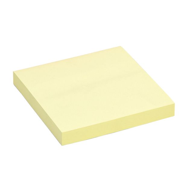 Quantore - Bloc mémo 76x76mm jaune 100 feuilles
